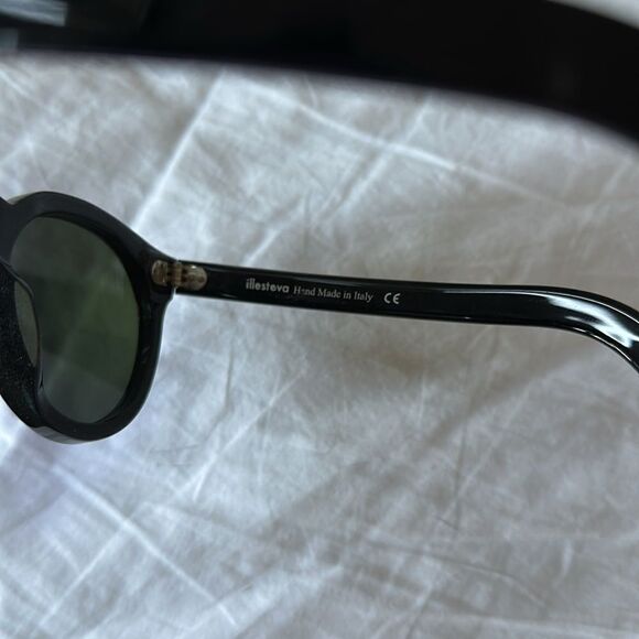 Illesteva Black with Blue Lenses Sunglasses - Picture 3 of 4